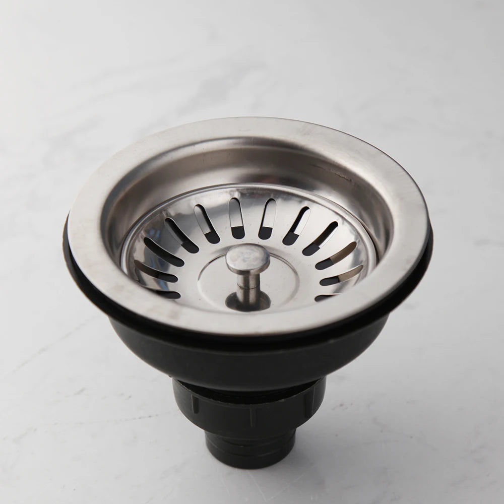 Torayvino High-Quality Kitchen Sink Stainless Steel Dish Drainer Strainer Stopper Combo Kit Drainage Waste Set SUS304 Filter