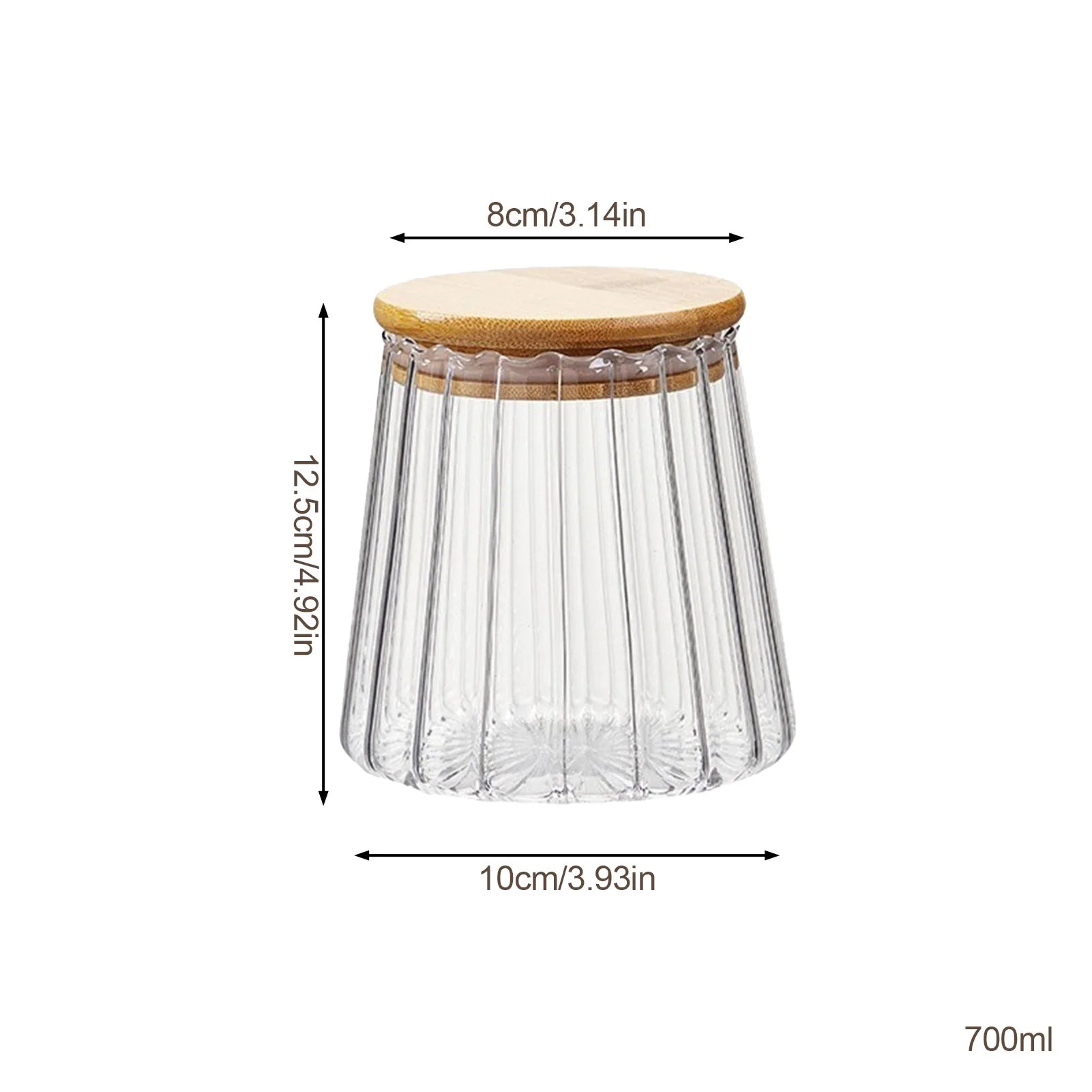 sealed glass jar with spoon and lid Clear Spice jar Small food storage container Sugar jar Tea jar Kitchen coffee jar