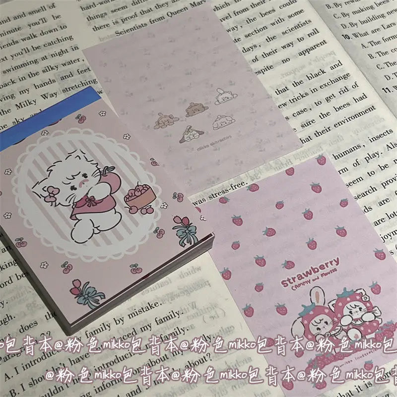 70sheets Ins Style Cute Kitten Sticky Notes Book, Paper Student Manual Book