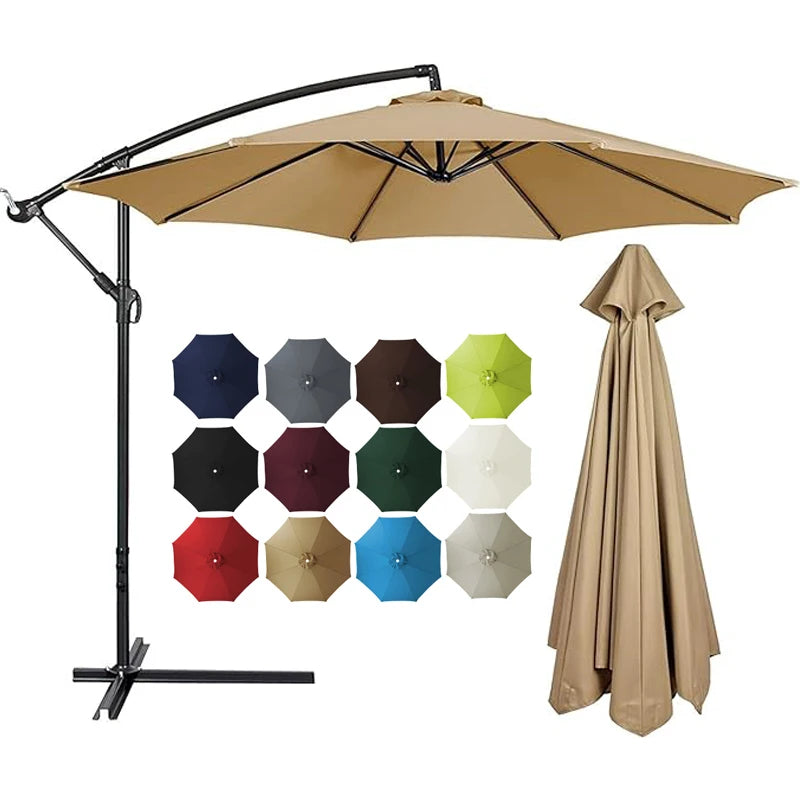 Umbrella Replacement Cloth Waterproof Beach Hexagonal Canopy Outdoor Garden UV Protection Parasol Sunshade Umbrella Cloth