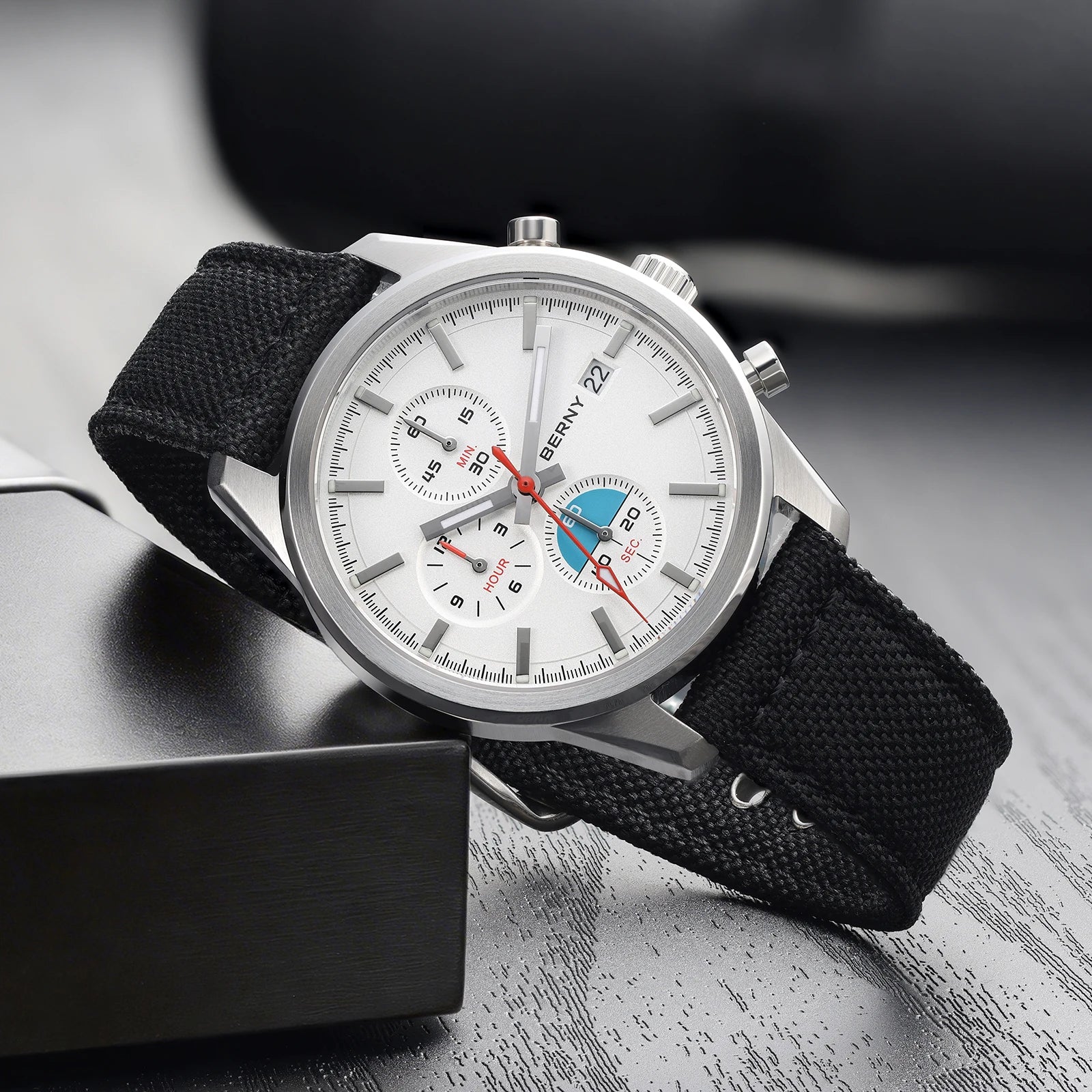 BERNY Top Quartz Chronograph Men's Watches Luminous Miyota 0S10 Sapphire AR Coated 5ATM Waterproof 2026 New Sports Men's Watches