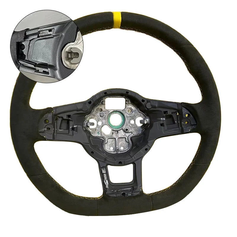 FOR Alcantara Steering Wheel Suitable for VW Golf 7 MK7 R GTI GTE GTD Passat B8 Tiguan MK2 Jetta with Shift Paddles, Car Access