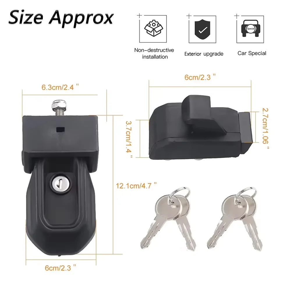 Hood Latches Anti-theft Lock Catch for Jeep Wrangler JL JLU 4XE Rubicon Sahara Sport Gladiator JT 2018-2025 Car Accessories