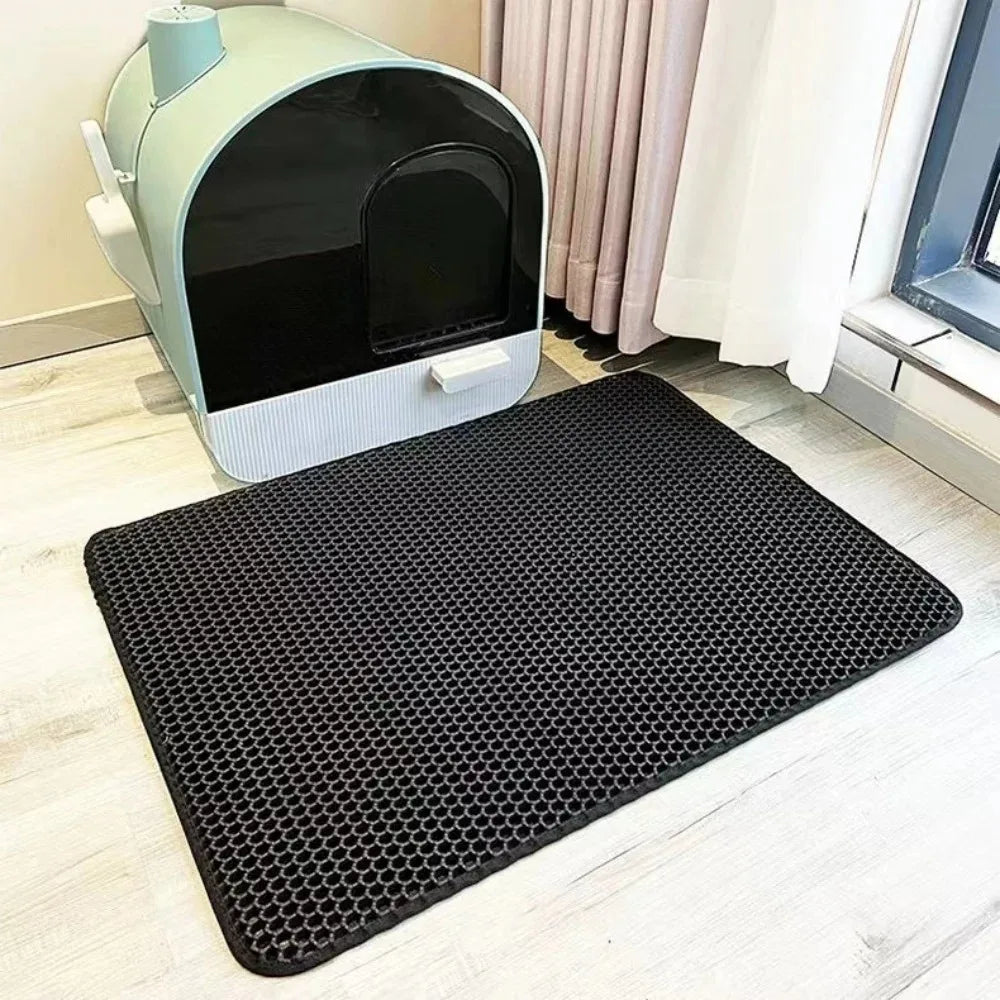 new 90X60CM Cat Litter Mat Waterproof Double Layer Pet Litter Box Mat Pet Toilet Cat Mat Nonslip Sand Cat Washable Mat Pet Clean