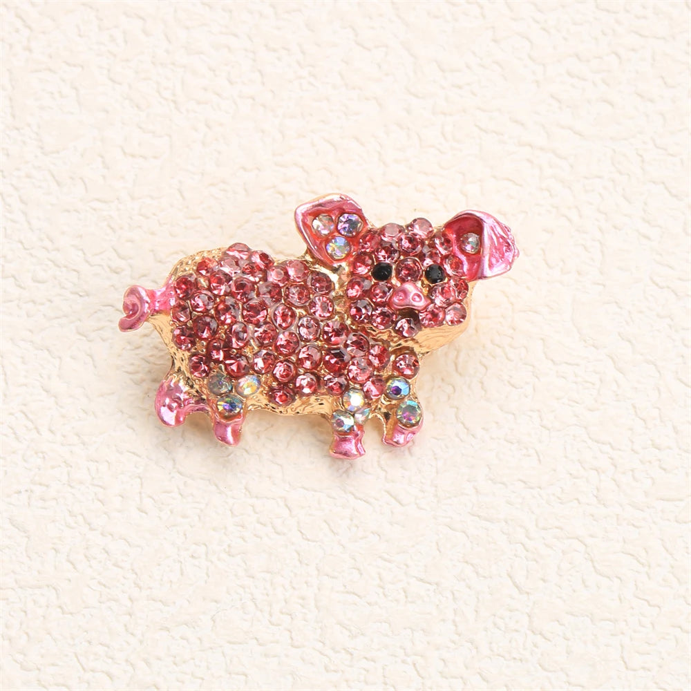 Women New Trendy Brooch Extra-Large Rhinestone Peacock Animal Bird Dog Conch Enamel Pin Jacket Jewelry Accessory