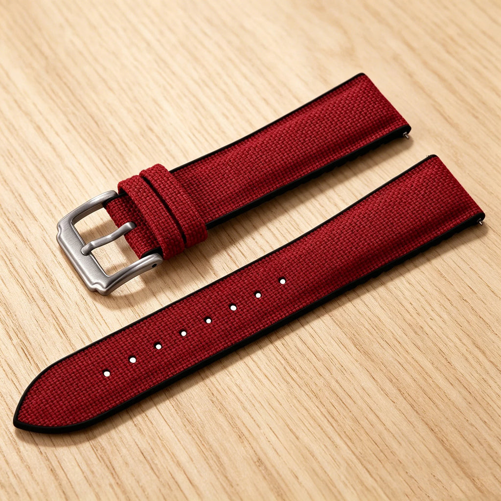 18/19/20/21/22mm For Cordura Sailcloth Nylon Strap Silicone Rubber Quick Release Band for Seiko Omega Cartier Smartwatch Belt