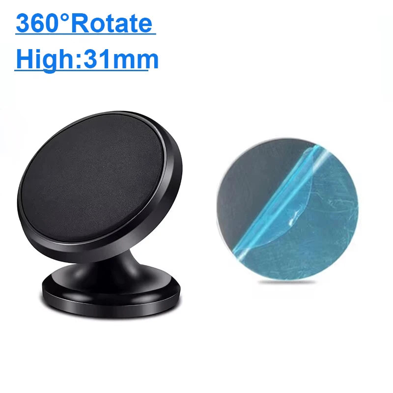 Creative Dual Axis Alloy Magnetic Car Bracket 720° Rotation Double Ball Magnetic Phone Holder for Any Model Phone