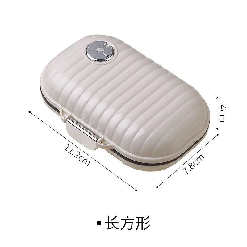 Portable Mini Medicine Box Daily Pill Organizer Week Long Drug Dispenser Compact Travel Health Care Storage Container pill QIWU
