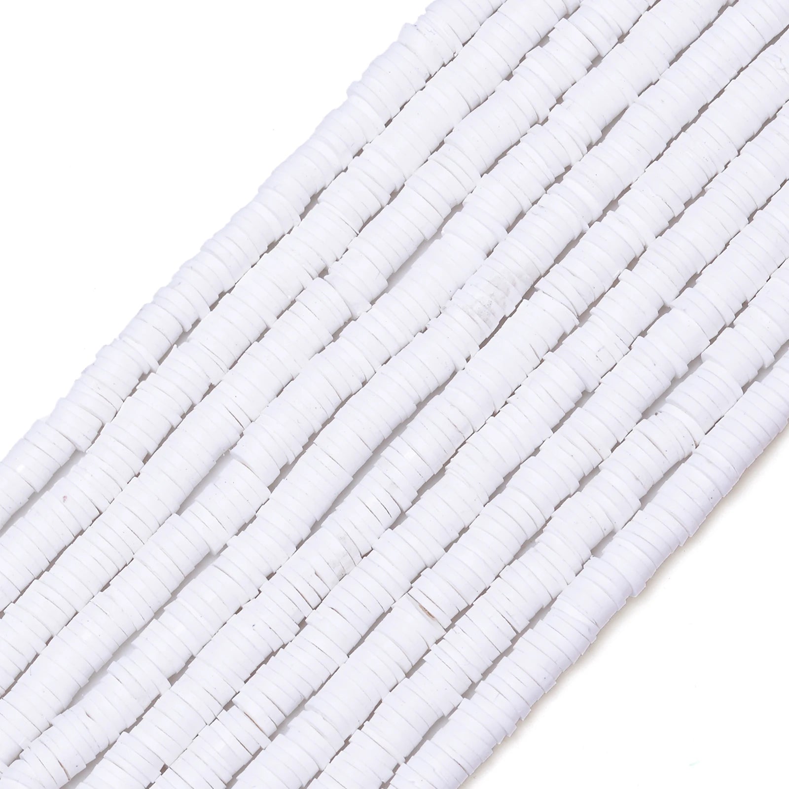 350pcs 6mm Flat Round Polymer Clay Beads Loose Spacer Beads for Jewelry Making DIY Needlework Bracelet Necklace Earrings