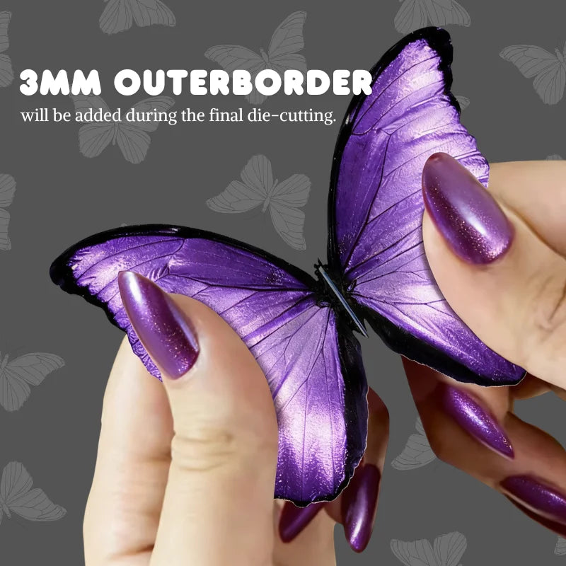DSGNTOUCH Butterfly Business Cards Custom Die Cut Minimum Quantity 200 PCS Pre Scored Fold Paper Custom Shape Free Design