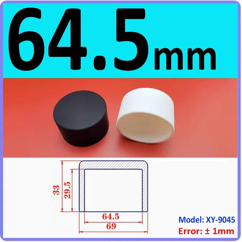  White Silicone rubber cover round steel pipe sleeve end protective cap anti-collision and high temperature resistant 3~68.5mm