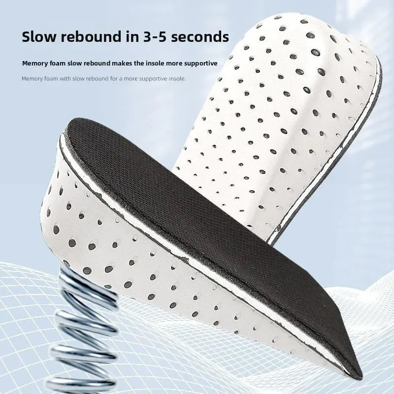 Half Shoe Insoles Heel Insert Sport Cushion Height Increase EVA Memory Foam Heel Lifting 2/3/4/5CM Taller Invisible Heighten Pad
