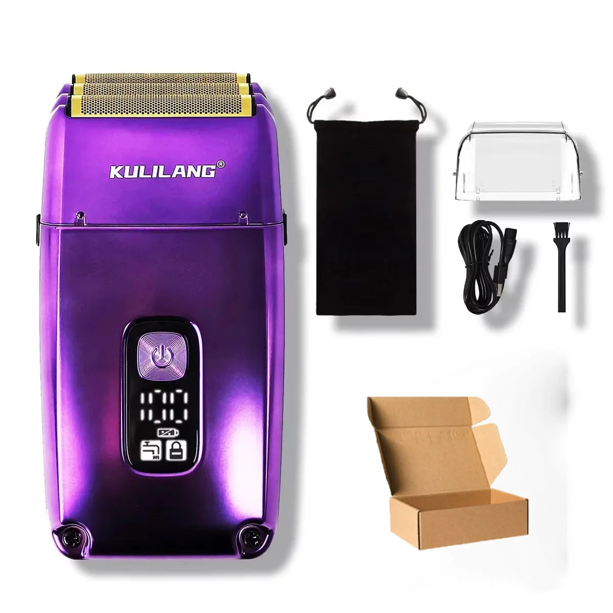 KULILANG Professional Barber R77F R55F R11F Gradient Electric Hair Clipper Titanium Plated FADE Blade 7200rpm Hair Salon Trimmer