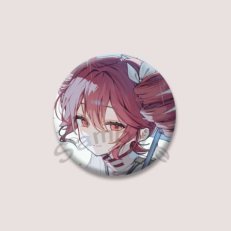 Kasane Teto Badge, Cute UTAU Anime Round Button Pin, Vocaloid Cosplay Brooch for Backpack Clothes, Collectible Gift for Fans