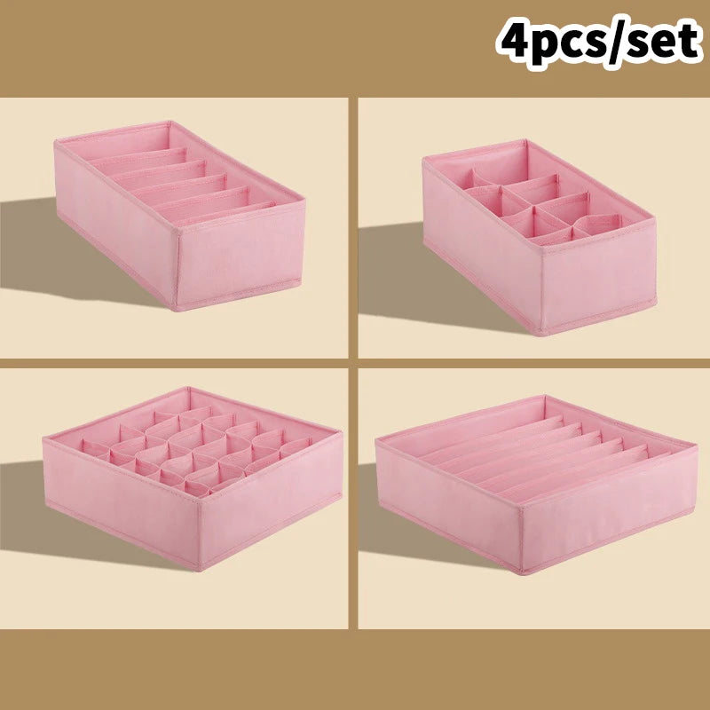 〔White〕Drawer Underwear Socks Bra Storage Box Clothes Storage Organizer Underwear Bag Wardrobe Box Cabinet Drawer Organizer