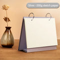 DIY Blank Desk Calendar Making Blank Daily Book Loose Leaf Calendar Planner Standing Flip Desktop School Monthly Year Calendar