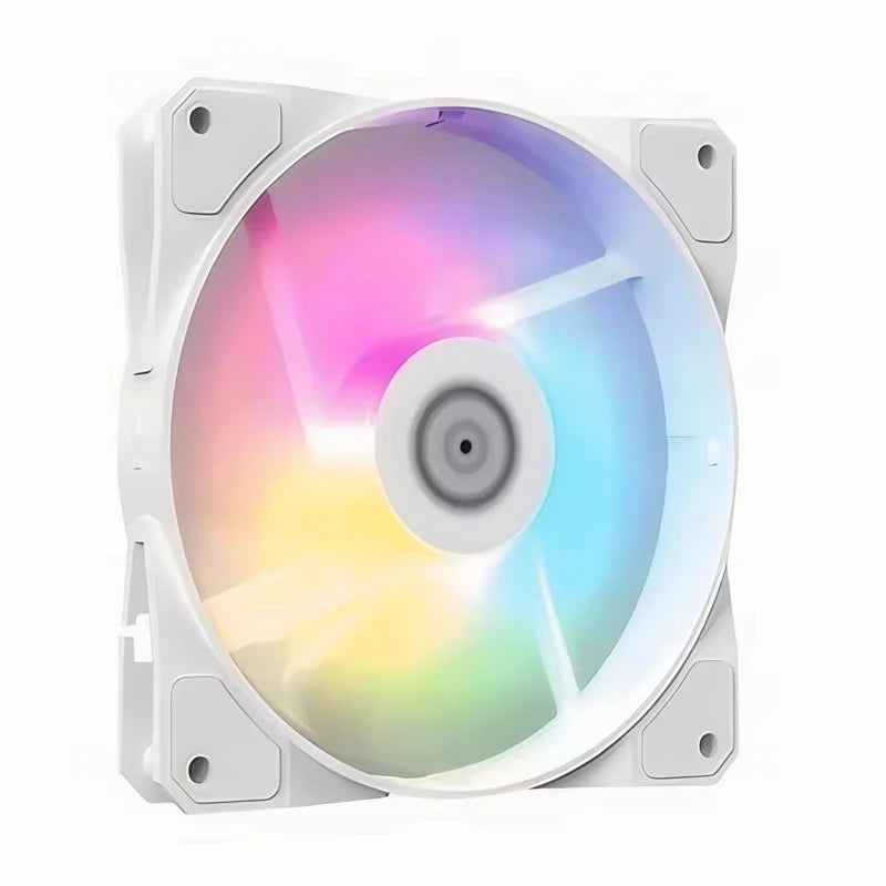 COOLCIRC P16 120mm RGB LED PC Case Fan Rainbow Heatsink 12V 4Pin 12CM CPU Cooler Silent Cooling Fan Low Noise Cooling Ventilador