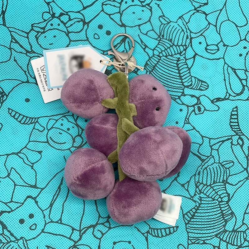 Muffin Plush Toy, Mini Cherry Charm, Jellyfish Plush Toy, Watermelon, Sunflower, JC Sour Pickle Bag Charm