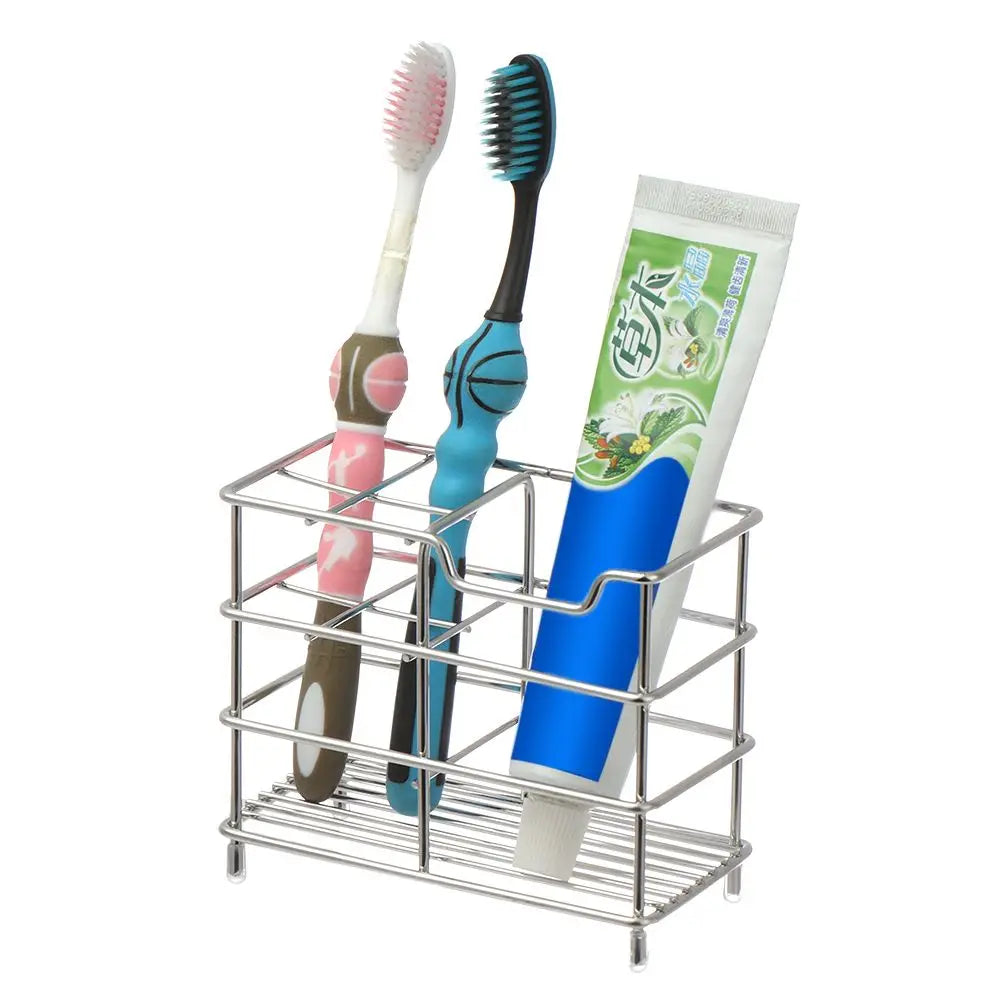 Multi-function Stainless Steel Rustproof Bathroom Toothbrush Holder Cosmetics Vanity Countertops Storage Rack