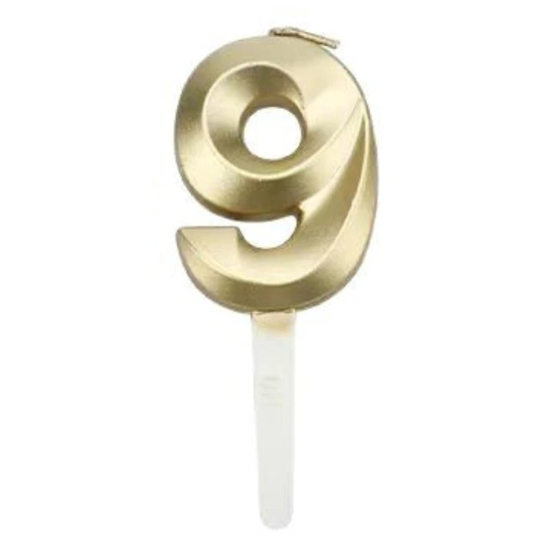 3D Gold Diamond Number Candles – Large Birthday Cake Topper for Wedding Anniversary & Party Home Celebration