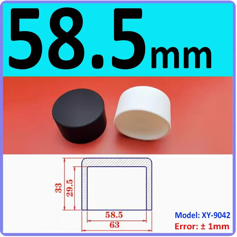  White Silicone rubber cover round steel pipe sleeve end protective cap anti-collision and high temperature resistant 3~68.5mm