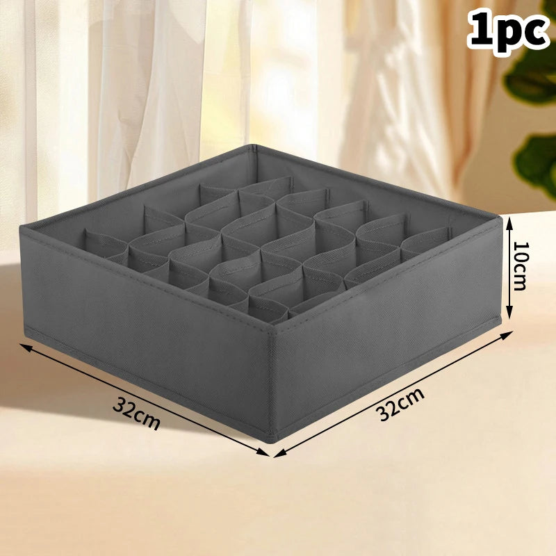 〔White〕Drawer Underwear Socks Bra Storage Box Clothes Storage Organizer Underwear Bag Wardrobe Box Cabinet Drawer Organizer