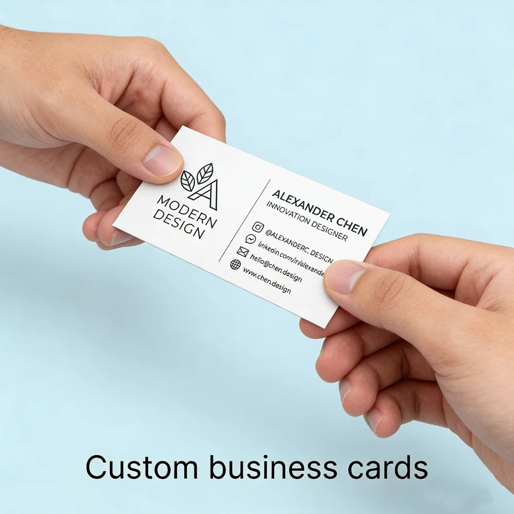 200pcs, Custom Business Cards/Cards, Desktop Business Cards, Thank You Cards, Matte Film Surface