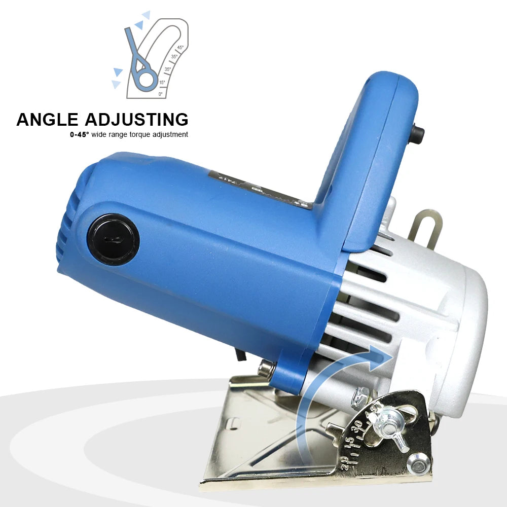 1200W Marble Tile Cutting Machine Cutter Ceramic Tile Saw Power Tile Masonry Saw 0-45 Degree Bevel Cutting 0-32 Depth Adjusting