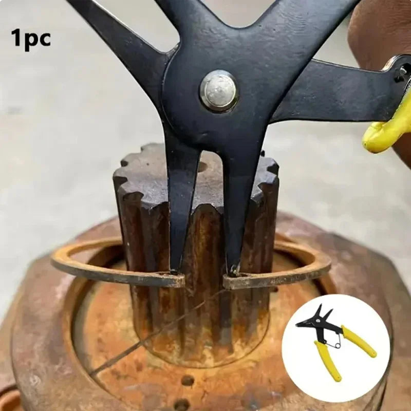 Internal External Dual-Purpose 2-In-1 Spring-Loaded Pliers Snap Ring Mounting And Dismounting Tools Hardware