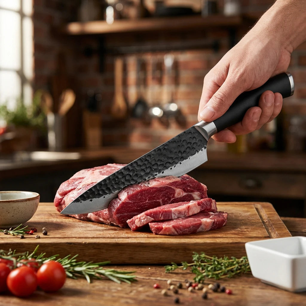 1/2-piece kitchen knife set Japanese stainless steel kitchen knives with nonslip handles sharp for meat cutting and bone removal