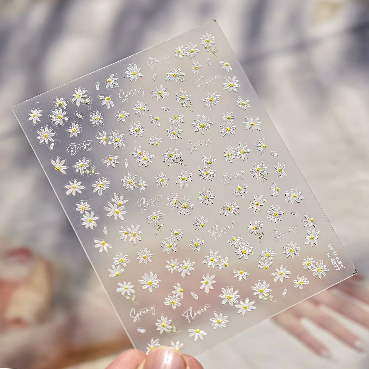 Red Butterfly 5D Nail Sticker Nail Art Decoration Spring Flowers Nail Art Decal Relief Sticker Press on Nails