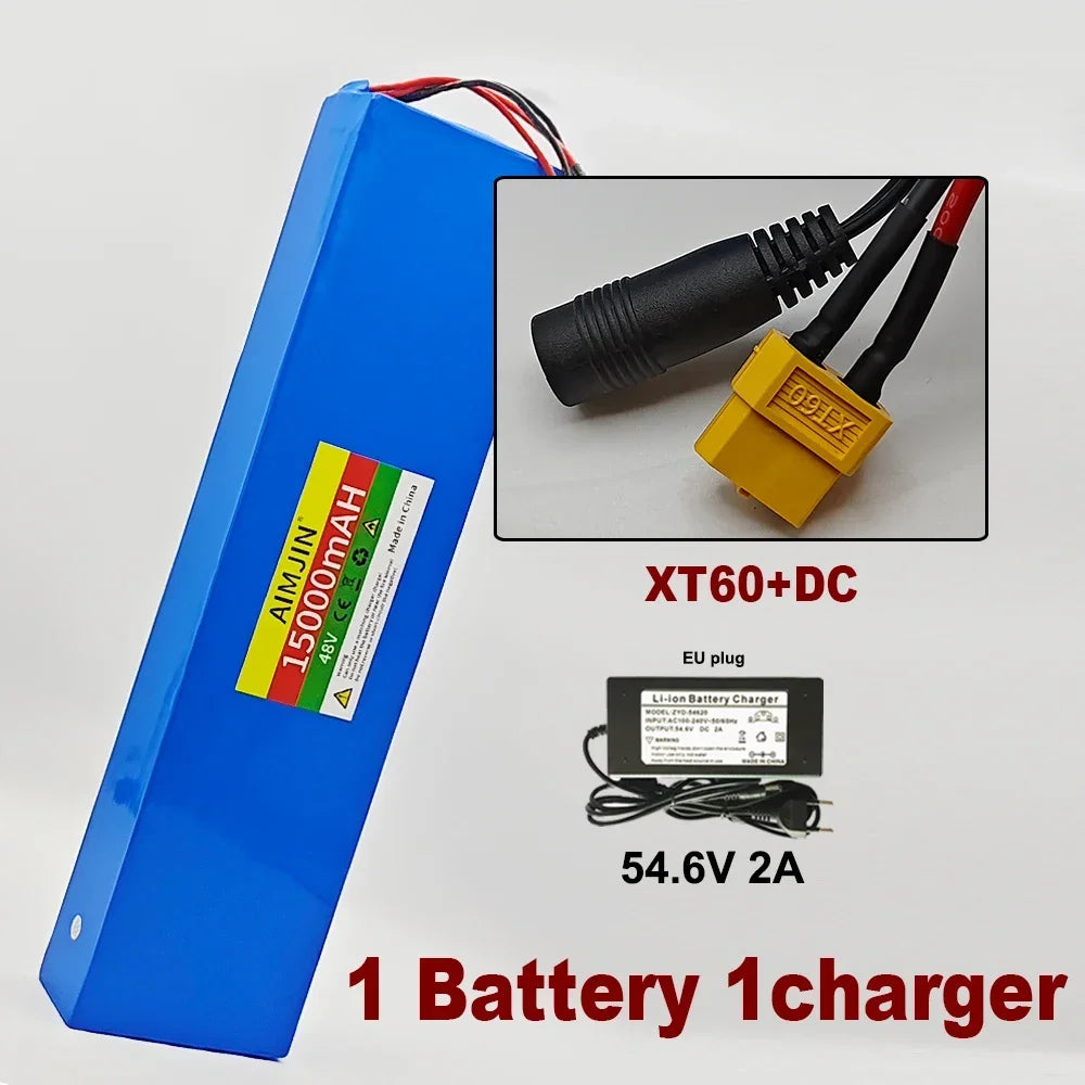 48V lithium-ion battery 48V 15Ah 1000W 13S4P lithium-ion battery pack for 54.6V for Citycoco BMS electric scooters