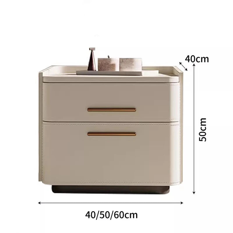 Luxury Storage Nightstand Aesthetic Simple Drawer Italian Bedside Table Trendy Nordic Mesitas De Noche Bedroom Furniture