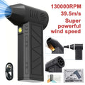 Compressed Air Duster 130000RPM Cordless Mini Turbo Jet Fan Electric 3 Gear Turbo Jet Fan Blower Speed Rechargeable with Light