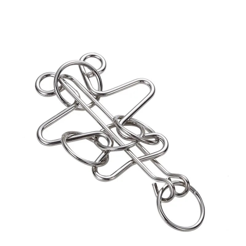 Classic Intelligence Metal Wire Puzzle Baffling Brain Teaser Magic Rings Puzzles Game for Adults Children
