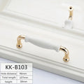 1pcs White Ceramic Door Handles Modern Furniture Knobs Zinc Alloy Ceramic Pulls Kitchen Cupboards Cabinet Door Drawer Handle