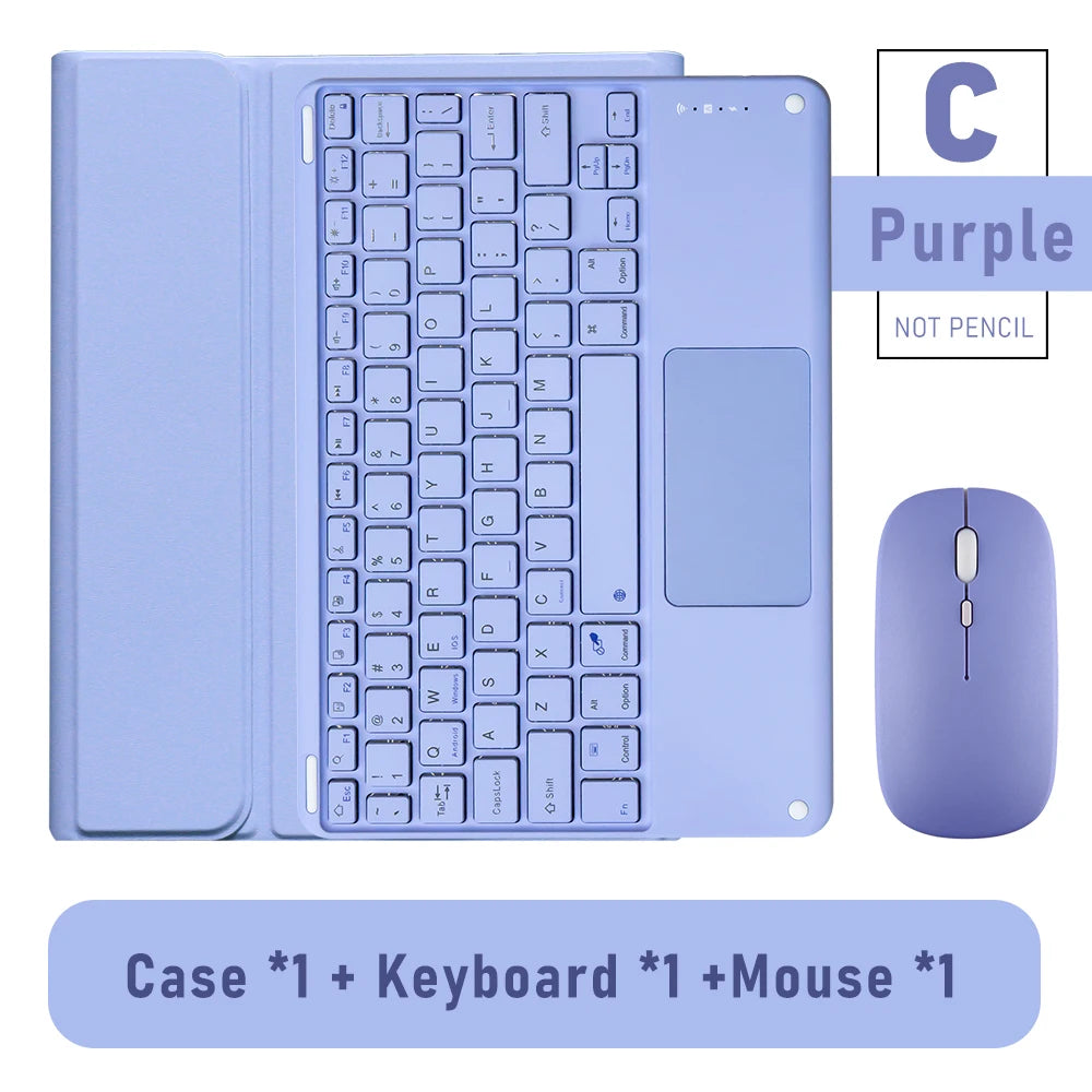 Keyboard Wireless Mouse Magic For iPad Pro 13 11 Case M5 M4 2026 M3 Air 13 11 5 4 10.2 9 8 7 Generation Case Bluetooth Keyboard