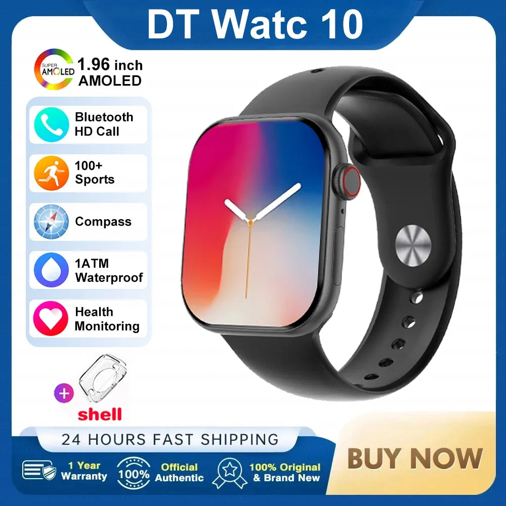 New DT Watch 10 Smartwatch 16GB Large Memory NFC 3D Stereo Vision Compass Muiti-Sport Mode Waterproof Bluetooth call Smartwatch