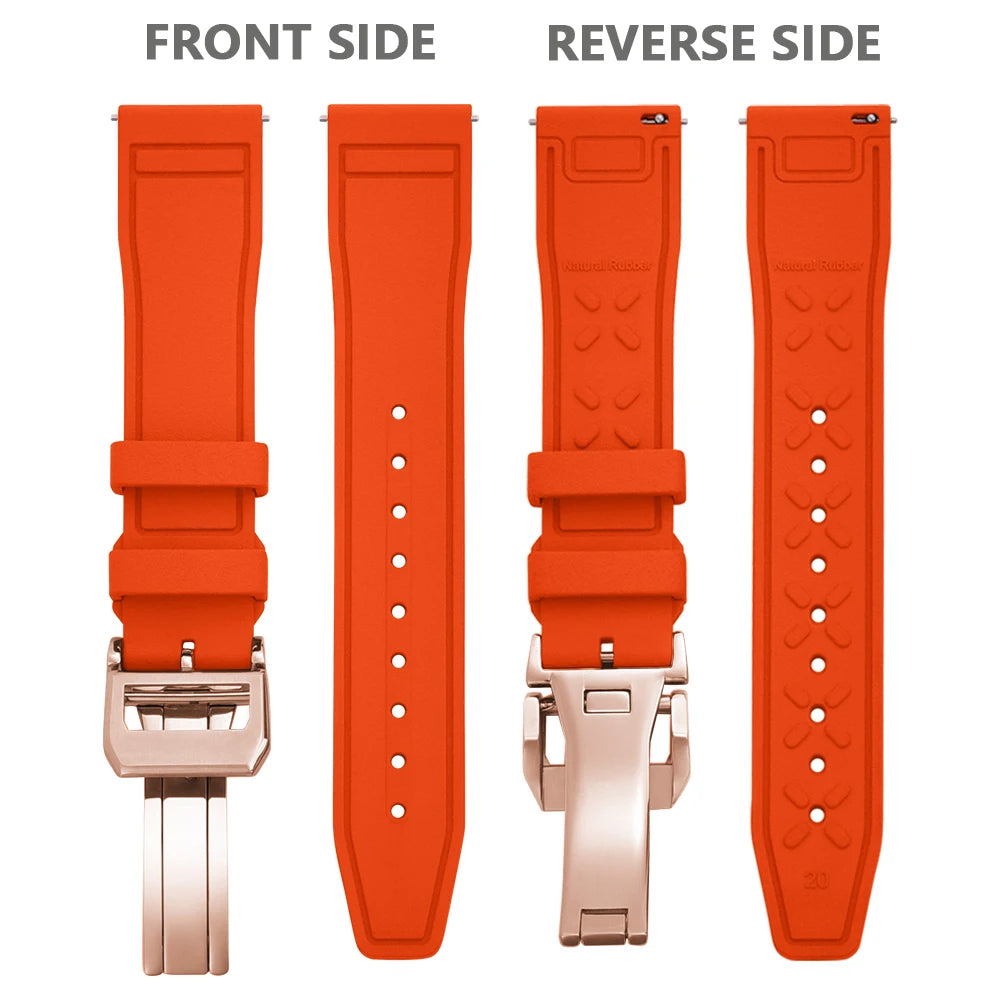 FKM Rubber Strap for IWC Big Pilot Mark Portugieser TOP GUN 20mm21mm 22mm Quick Release Strap Diving Sport Butterfly Buckle Band