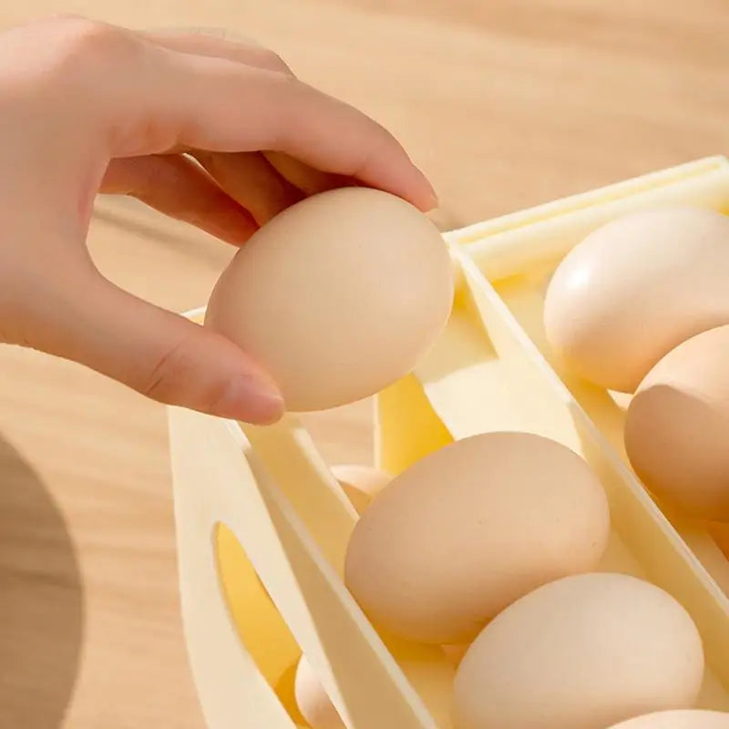 Automatic Rolling Egg Dispenser 3 Tiers Double-row Egg Dispenser Organizer Auto Rolling Fridge Egg Cartons For Kitchen accessory