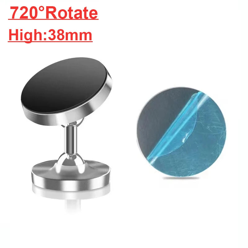 Creative Dual Axis Alloy Magnetic Car Bracket 720° Rotation Double Ball Magnetic Phone Holder for Any Model Phone