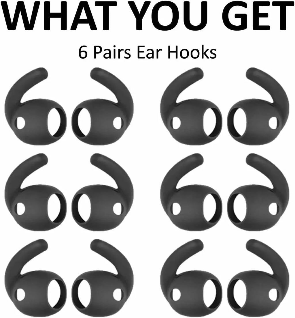 6 Pairs Galaxy Buds 3 Pro Ear Hooks Sport Ear Tips Replacement Anti-Slip Non-Slip Silicone Eartips and Covers Gel Wings Accessory