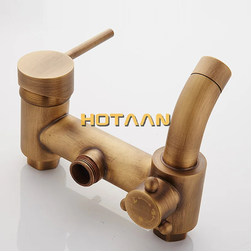 . Antique Bathroom Mixer Bath Tub Copper Mixing Control Valve Wall Mounted Shower Faucet concealed faucet YT-5313-A