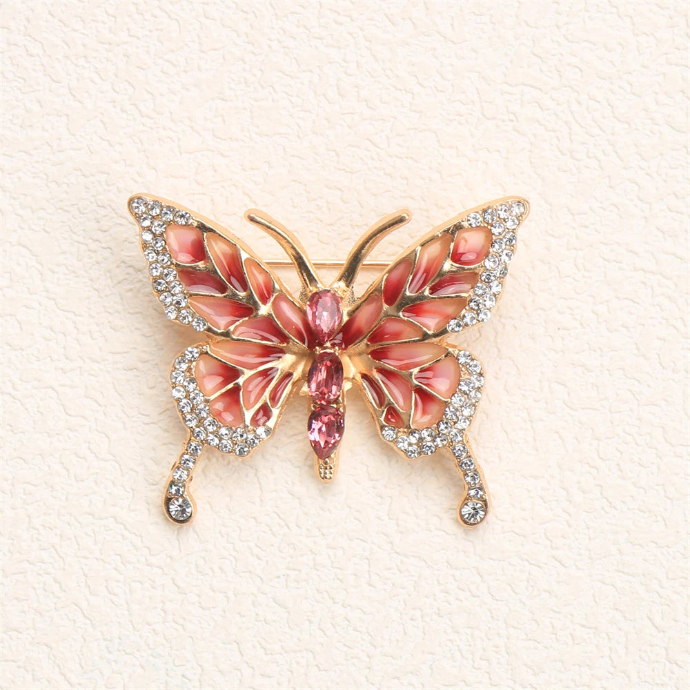 Women New Trendy Brooch Extra-Large Rhinestone Peacock Animal Bird Dog Conch Enamel Pin Jacket Jewelry Accessory