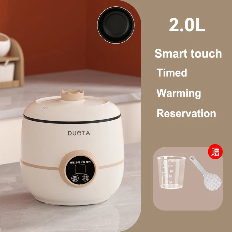 300W 2L Small Rice Cooker 3 in 1 Dormitory Multifunctional Electric Cooker Portable Household Stew Pot Hot Pot 220V