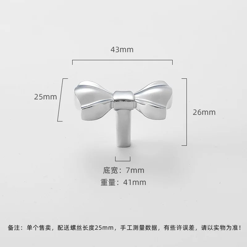 Pure Copper Furniture Handle Drawer Knob Solid Bow Shape Cabinet Door Cupboard Wardrobe Handles Door Pulls Hardware Diy