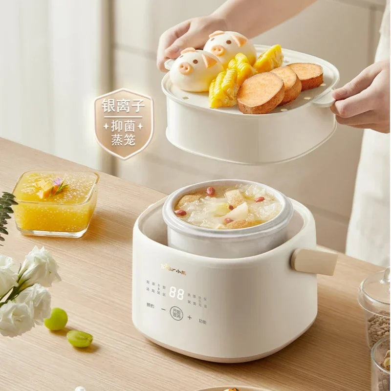 Electric Stew Cup  Multifunctional Mini Household Pot for Bird's Nest, Baby Food Supplements with Appointment & Timing Function