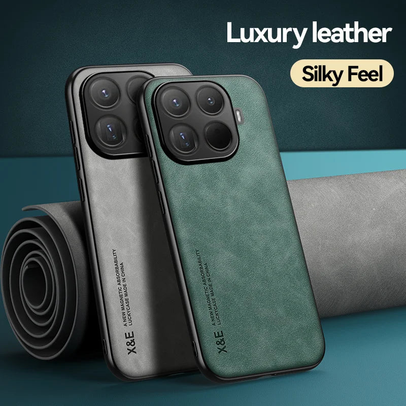 For Xiaomi 15T Pro 5G Case Soft Leather Magnetic Holder Phone Case For Xiomi Xiaomy Mi15T Mi 15T 15 T Pro Shockproof Back Cover