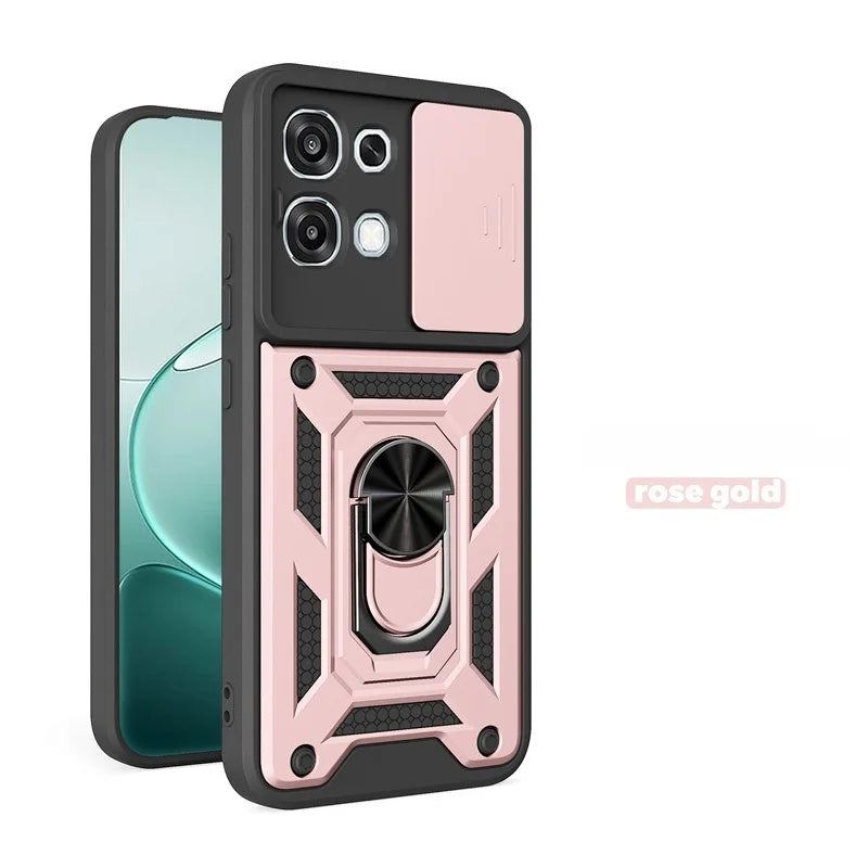 Armor Funda For OPPO A6 Pro 5G Case Slide Lens Protect Car Magnetic Holder Ring Phone Case For Oppo A 6 Pro A6Pro 4G Back Cover