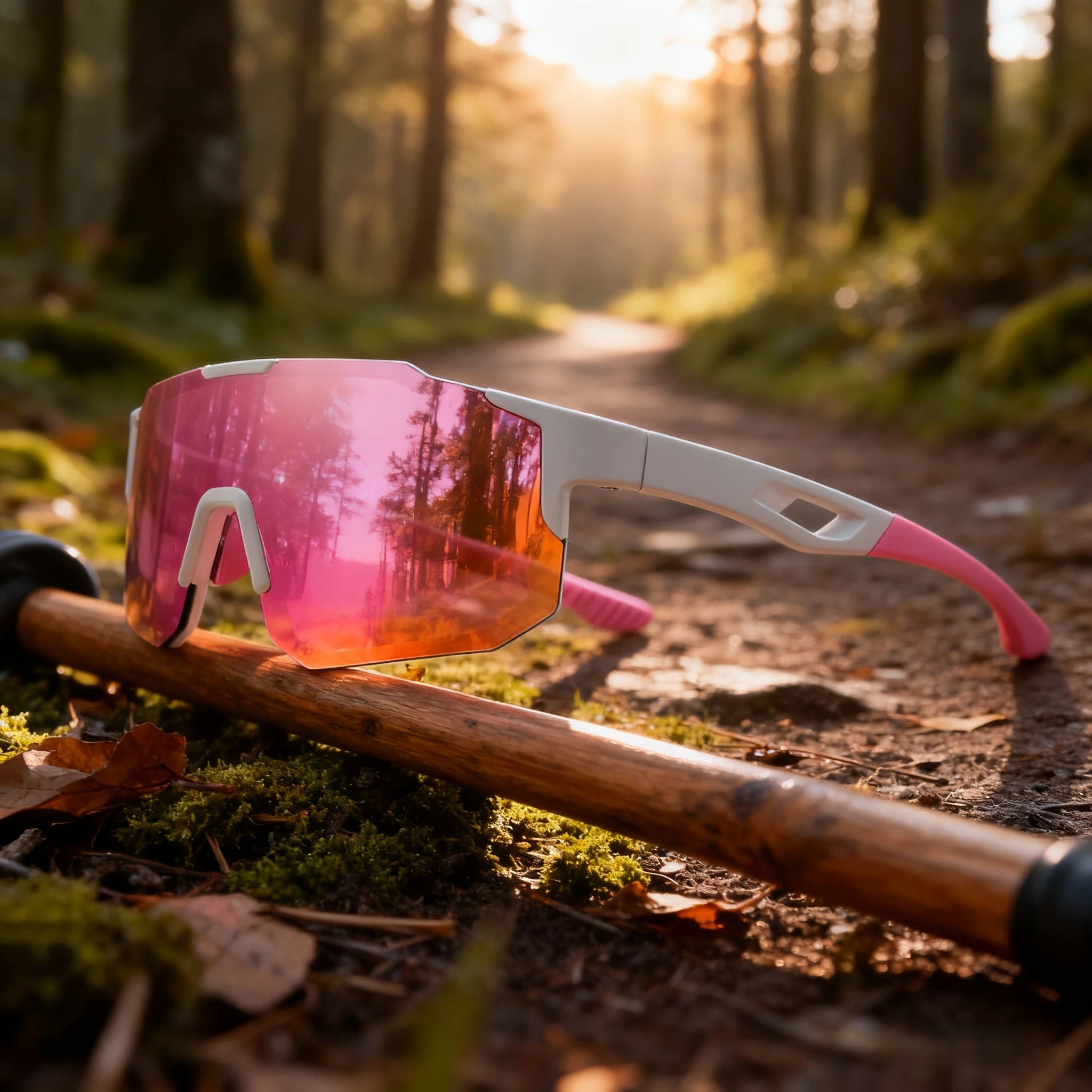 Unisex Oversized Colorful Sports Sunglasses UV400 Wraparound Design for Cycling Hiking Outdoor Activities Comfort Fit